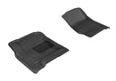 3D MAXpider 2014-2019 Chevrolet Silverado Double Cab Kagu 1st & 2nd Row Floormats - Black