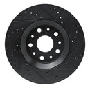 R1 20-24 Jeep Gladiator Front & Rear Drilled & Slotted Black Brake Rotor Set