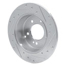 R1 07-12 Kia Rondo (Canada) Rear Left Drilled & Slotted Silver Brake Rotor