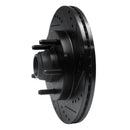 R1 00-04 Ford F-150 RWD Front Right Drilled & Slotted Black Brake Rotor