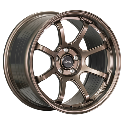 Konig Forged F6SX 17x8 5x114.3 ET40 Race Bronze Wheel (Knurled Bead)