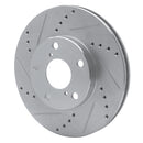 R1 01-05 Toyota RAV4 Front Left Drilled & Slotted Silver Brake Rotor