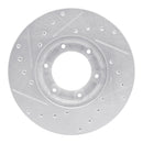R1 87-88 Toyota Pickup Front Right Drilled & Slotted Silver Brake Rotor