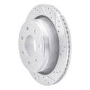 R1 12-14 Ford F-150 RWD Rear Right Drilled & Slotted Silver Brake Rotor