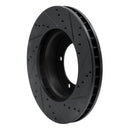 R1 98-07 Lexus LX470 Front Left Drilled & Slotted Black Brake Rotor