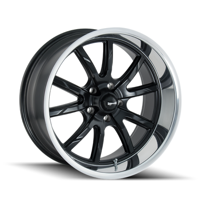 Ridler 650 18x9.5 / 5x120.65 BP / 0mm Offset / 83.82mm Hub Matte Black Polished Wheel