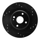 R1 Concepts 16-25 Mazda MX-5 Miata Drilled & Slotted Black Disc Brake Rotor Set - Rear

