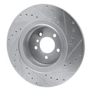 R1 07-08 BMW ALPINA B7 Rear Left Drilled & Slotted Silver Brake Rotor