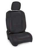 PRP 2018+ Jeep Wrangler JL/2 Door/ Non-Rubicon Front Seat Covers (Pair) - Black w/ Red Stitching