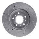 R1 04-09 Buick Terraza Front Drilled & Slotted Silver Brake Rotor Set
