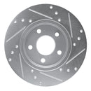 R1 01-08 Ford Mondeo (Mexico) Rear Left Drilled & Slotted Silver Brake Rotor