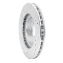 R1 99-01 Infiniti I30 Front Right Drilled & Slotted Silver Brake Rotor