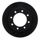 R1 12-22 Ford F-250 Super Duty Front & Rear Drilled & Slotted Black Brake Rotor Set