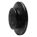 R1 02-06 Dodge Sprinter 2500 Front Right Drilled & Slotted Black Brake Rotor