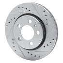 R1 00-06 Audi TT Quattro Rear Drilled & Slotted Silver Brake Rotor Set