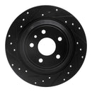 R1 13-20 Ford Special Service Police Sedan Front & Rear Drilled & Slotted Black Brake Rotor Set