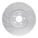 R1 15-23 Mercedes-Benz C300 Front & Rear Drilled & Slotted Silver Brake Rotor Set