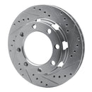 R1 75-93 Dodge W200 Front Drilled & Slotted Silver Brake Rotor Set