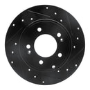 R1 15-20 Hyundai Sonata Front & Rear Drilled & Slotted Black Brake Rotor Set