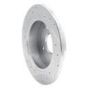 R1 92-97 Acura CL Rear Right Drilled & Slotted Silver Brake Rotor