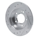 R1 11-25 Hyundai Elantra Coupe Rear Right Drilled & Slotted Silver Brake Rotor