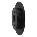 R1 2015-2025 Lexus ES250 Rear Right Drilled & Slotted Black Brake Rotor