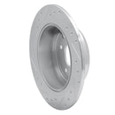 R1 90-95 Jaguar XJ12 Rear Right Drilled & Slotted Silver Brake Rotor