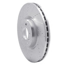 R1 18-25 Land Rover Defender 90 Front Left Drilled & Slotted Silver Brake Rotor
