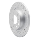 R1 06-10 Pontiac Solstice Rear Right Drilled & Slotted Geo-Carbon Rotor