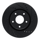 R1 10-14 Renault SAFRANE (Mexico) Front Right Drilled & Slotted Black Brake Rotor
