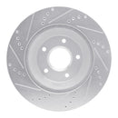 R1 88-96 Chevrolet Corvette Left Front Drilled & Slotted Silver Brake Rotor