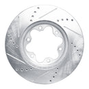 R1 2006-2019 Toyota HiAce (Mexico) Front Right Drilled & Slotted Silver Brake Rotor