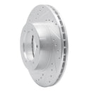 R1 91-98 Toyota T100 Front Left Drilled & Slotted Silver Brake Rotor