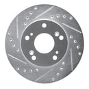 R1 02-15 Acura RSX Front Drilled & Slotted Silver Brake Rotor Set