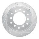 R1 10-24 Toyota 4Runner Rear Drill & Slot Silver Rotors