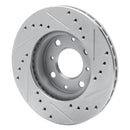 R1 86-91 Acura Integra Front Drilled & Slotted Silver Brake Rotor Set