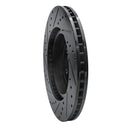 R1 05-23 Chrysler 300 Front & Rear Drilled & Slotted Black Brake Rotor Set