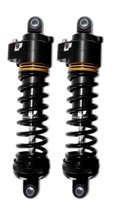 Progressive Harley Ultra Touring-QPS 944 Series Shocks, 13in, 12in Ride Height Standard - Black / Go
