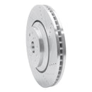 R1 07-23 Lexus LS600h Right Front Drilled & Slotted Silver Brake Rotor
