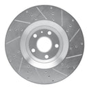R1 12-15 Audi TTS Quattro Front Left Drilled & Slotted Silver Brake Rotor