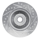 R1 93-95 Chevrolet G10 Front Left Drilled & Slotted Silver Brake Rotor