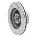 R1 1973-1989 Chrysler New Yorker Front Left Drilled & Slotted Silver Brake Rotor