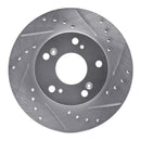 R1 02-15 Acura RSX Front Drilled & Slotted Silver Brake Rotor Set
