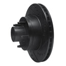 R1 79-91 Ford Country Squire Front Right Drilled & Slotted Black Brake Rotor