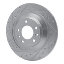 R1 06-07 Mazda 6 Rear Left Drilled & Slotted Silver Brake Rotor