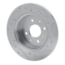 R1 01-05 Acura EL Rear Left Drilled & Slotted Silver Brake Rotor