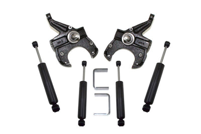 MaxTrac 73-87 Chevrolet C10 2WD 2.5in/5in Lowering Spindle Kit (1in Rotor)