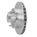 R1 86-92 Ford BRONCO II Front Right Drilled & Slotted Silver Brake Rotor