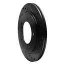 R1 99-04 Chevrolet Tracker Front Right Drilled & Slotted Black Brake Rotor
