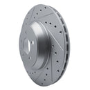 R1 17-25 Tesla Model 3 Front Left Drilled & Slotted Silver Brake Rotor